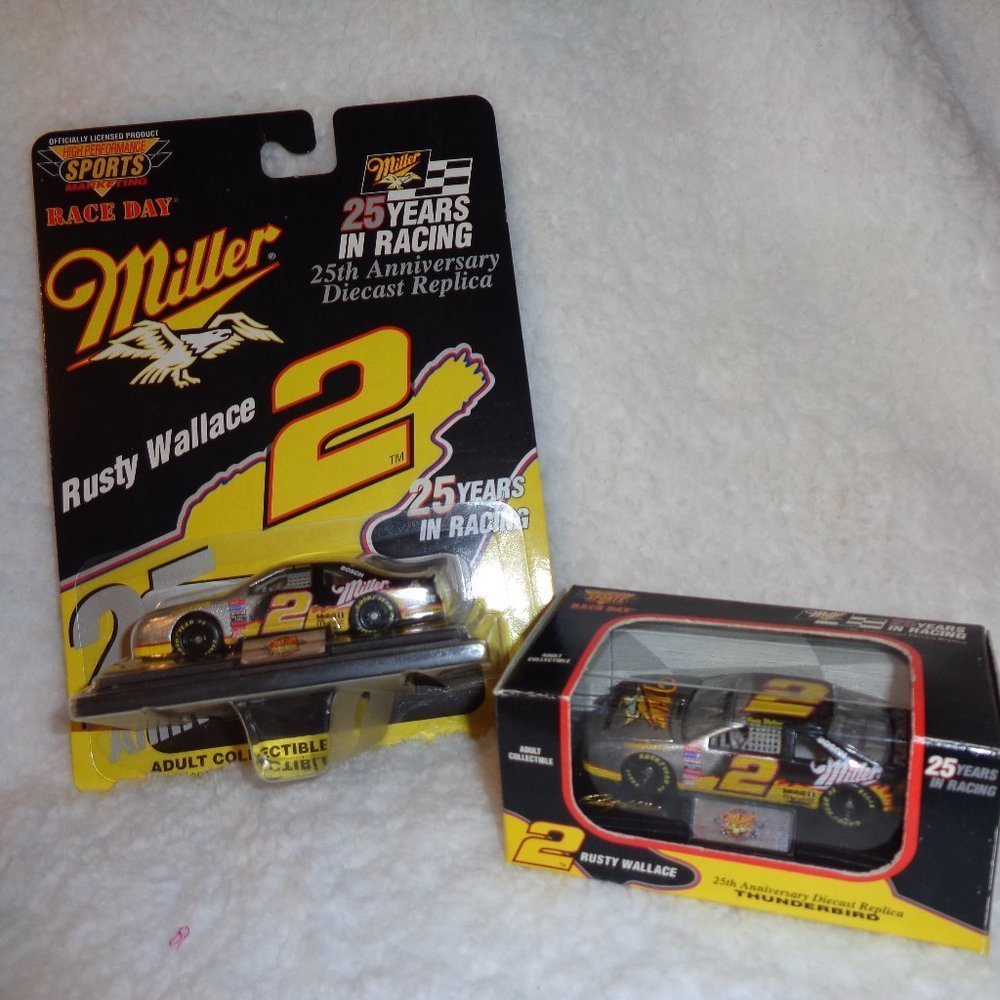 2 Rusty Wallace Miller Nascar Collectible Cars